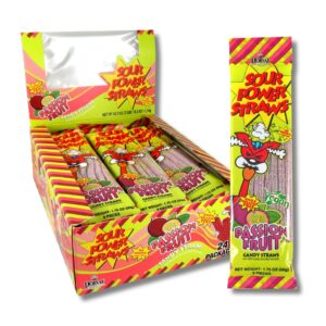 Sour Power Straws Passion Fruit 24ct